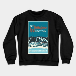 Whiteface Mountain vintage ski poster Crewneck Sweatshirt